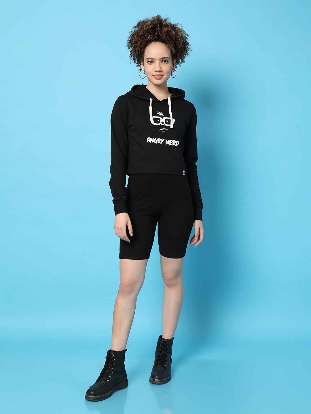 Typographic Print Hooded Sweatshirt