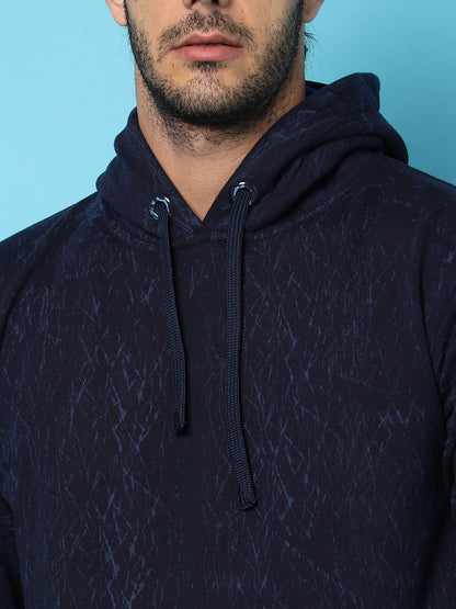 Shaded Full Sleeve Hooded Sweatshirt