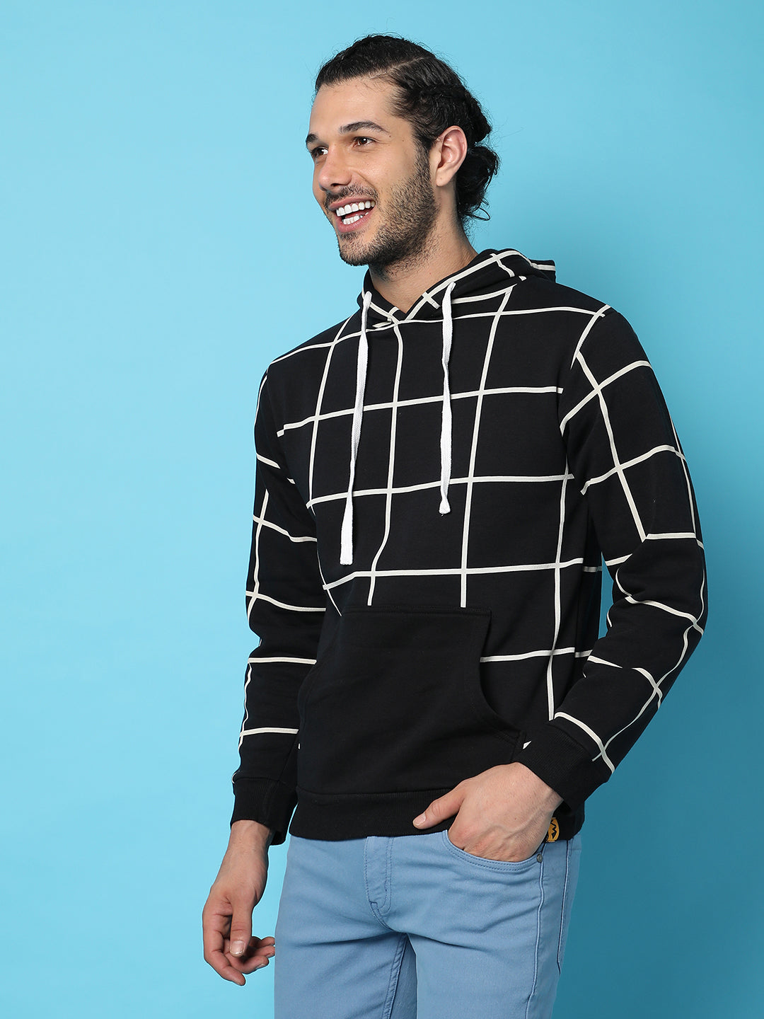 Graph Checks Hoodie With Insert Pocket