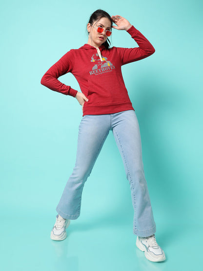 Solid Casual Hooded Sweatshirts