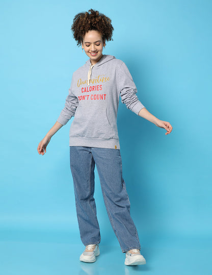 Stylish Printed Hooded Sweatshirt