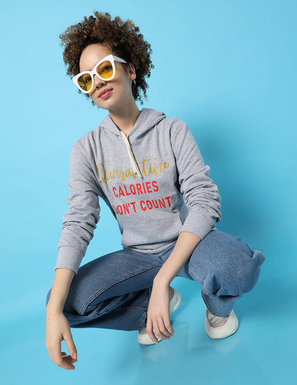 Stylish Printed Hooded Sweatshirt