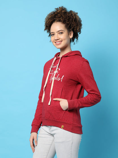 Printed Casual Hooded Sweatshirts