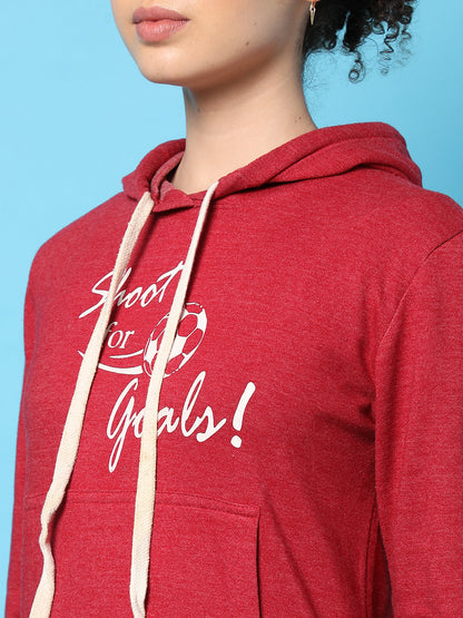 Printed Casual Hooded Sweatshirts