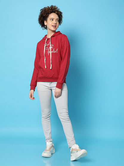 Printed Casual Hooded Sweatshirts