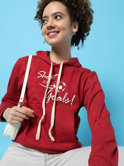 Printed Casual Hooded Sweatshirts