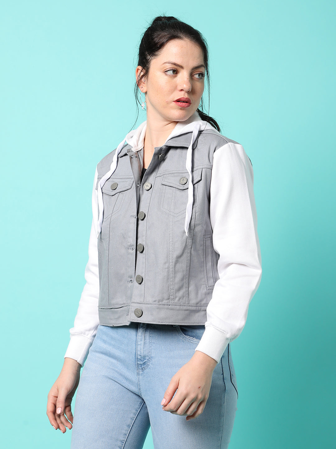 Colourblock Jacket With Flap Pockets