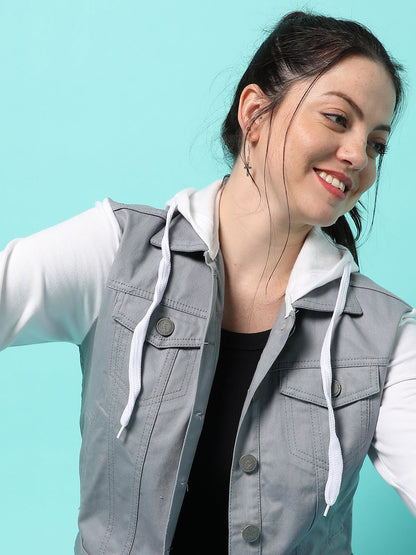 Colourblock Jacket With Flap Pockets