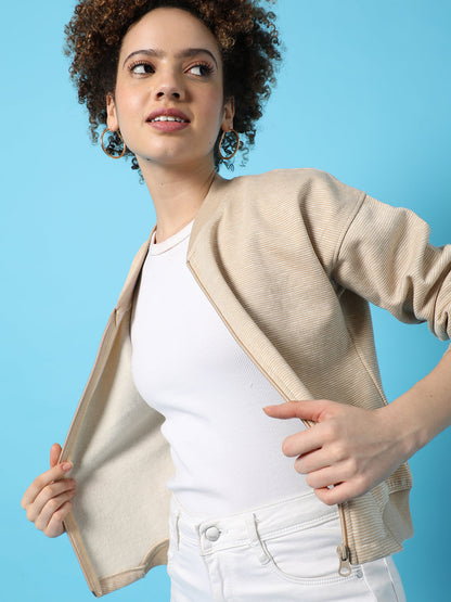 Zip-Front Cropped Jacket