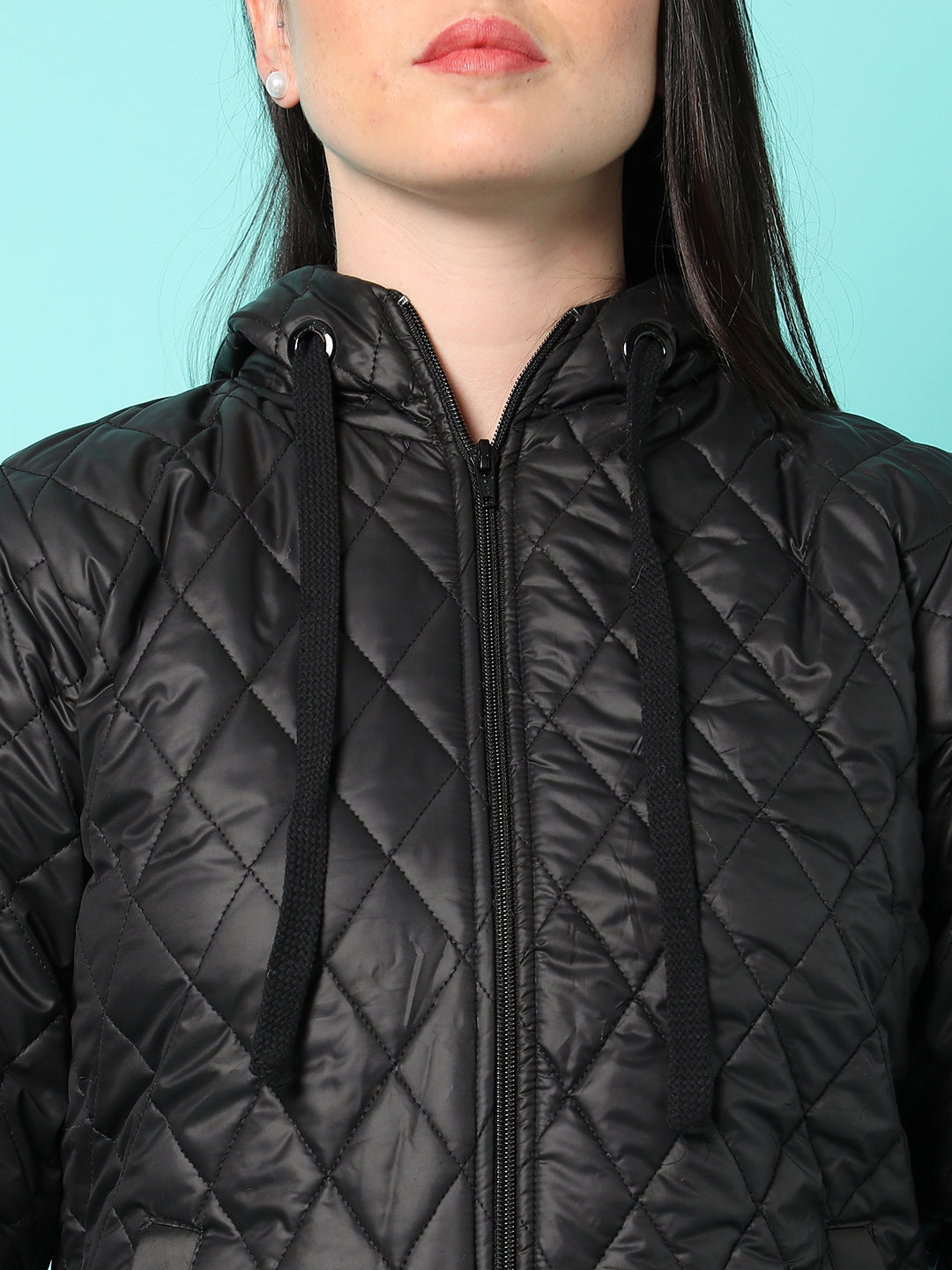 Quilted Puffer Jacket With Zip-Closure