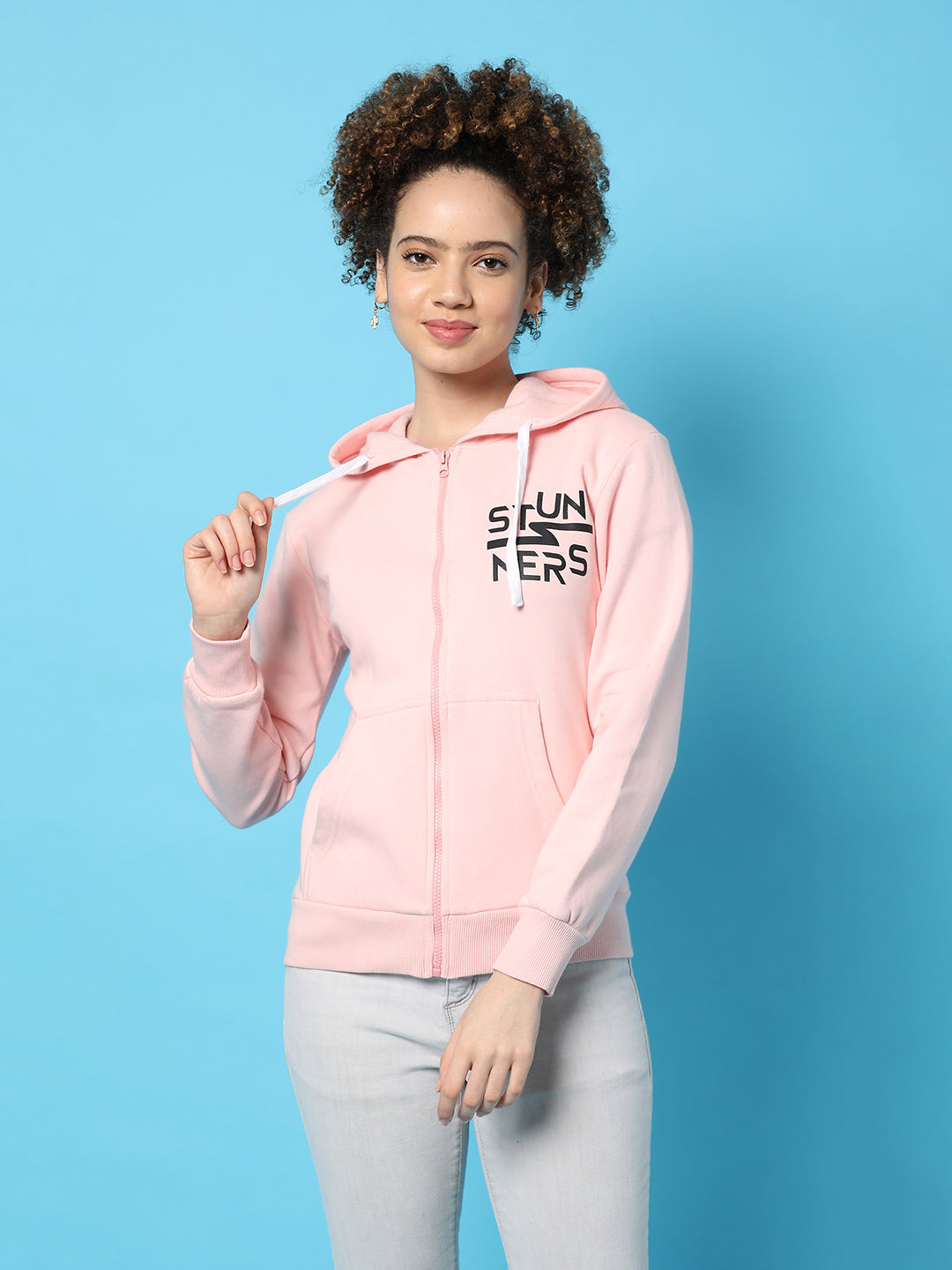 Zip-Front Stunners Hoodie With Kangaroo Pockets