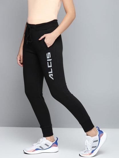 Alcis Women Solid Black Jogger