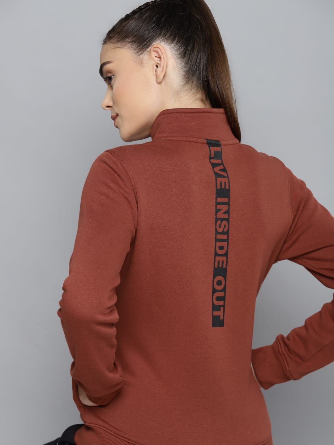 Alcis Women Solid Rust Jackets