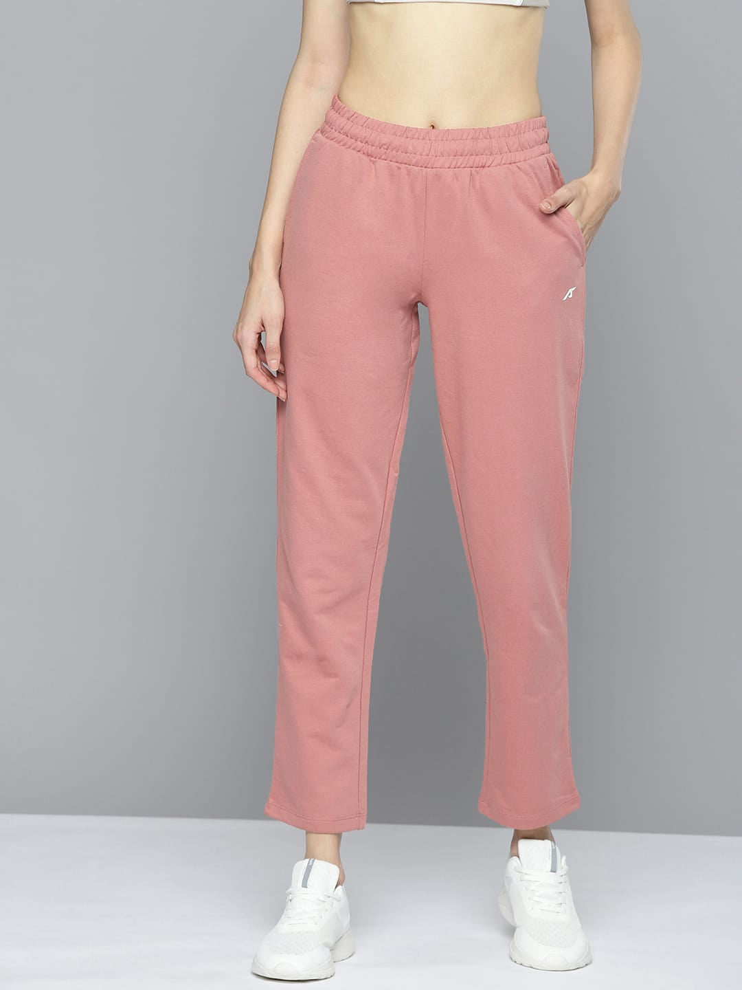 Alcis Women Pink Solid Track Pant