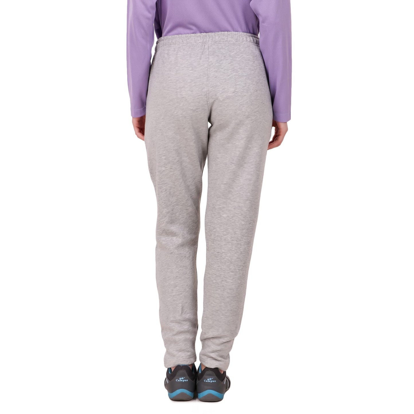 Alcis Women Solid Grey Melange Track Pant