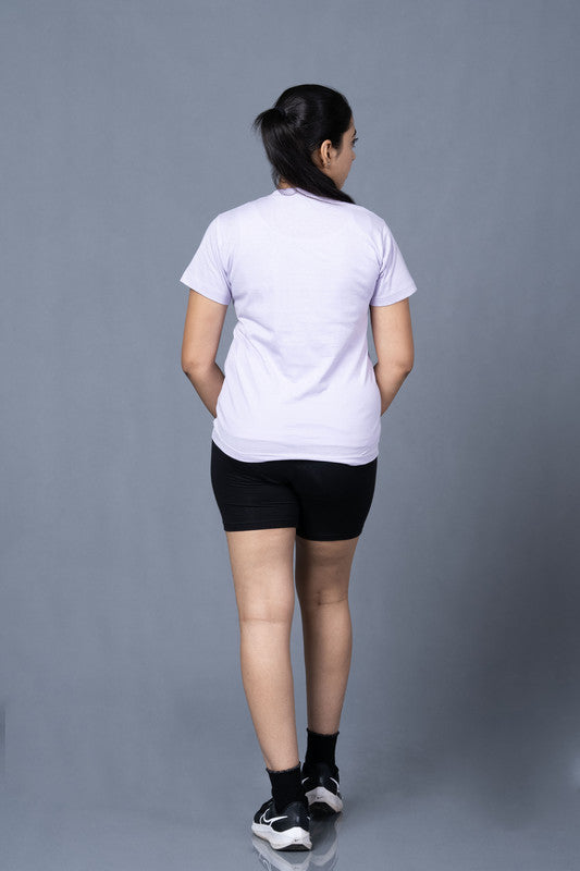 Funny Tales Solid Lavender T-shirt