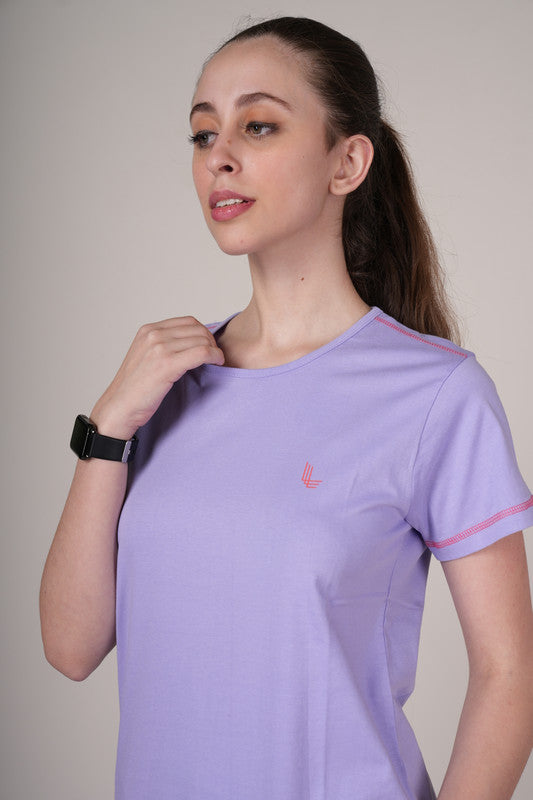 Funny Tales Lavender Stylish T-shirt for Workout