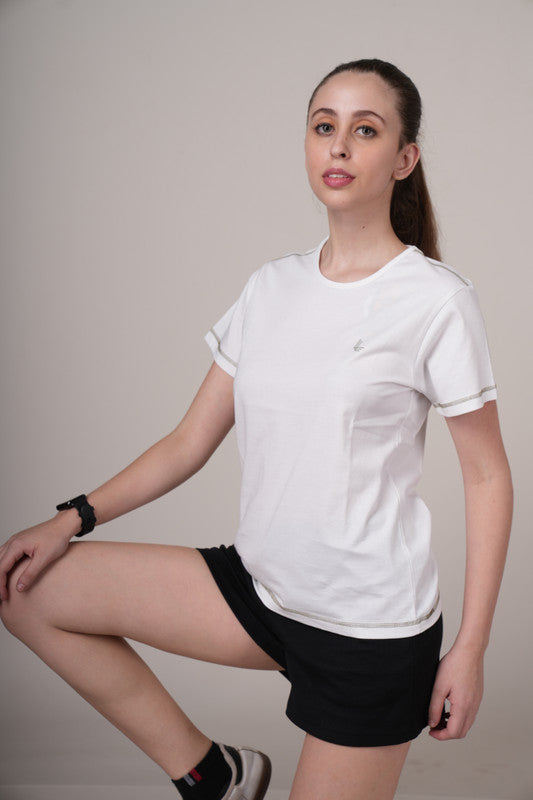 Funny Tales Soft Pink Stylish T-shirt for Workout