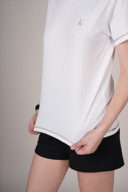 Funny Tales Soft Pink Stylish T-shirt for Workout