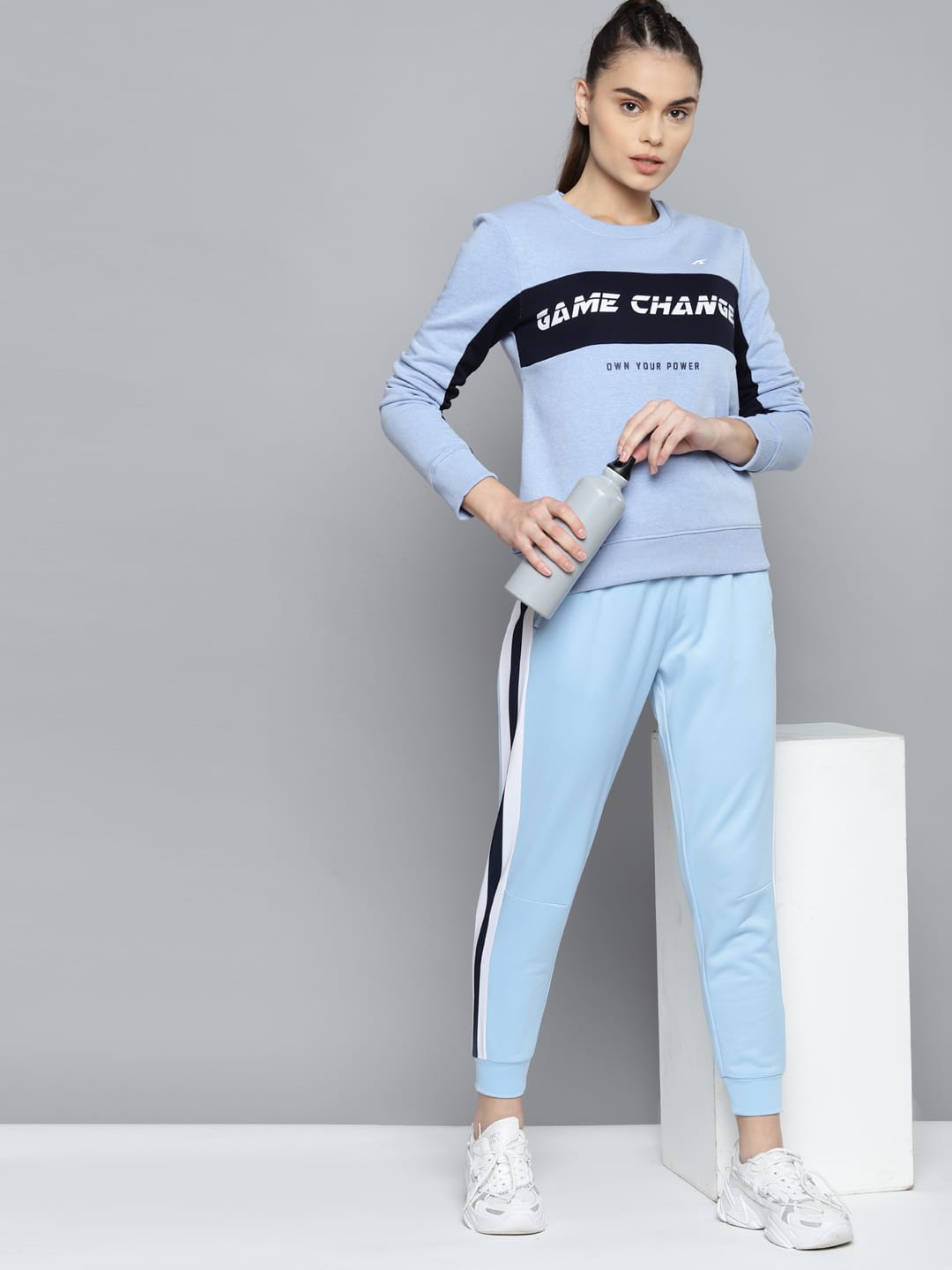 Alcis Women Printed Blue Sweatshirts