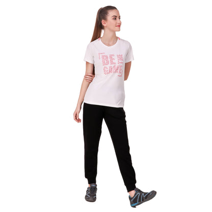 Alcis Women Printed White Tshirts