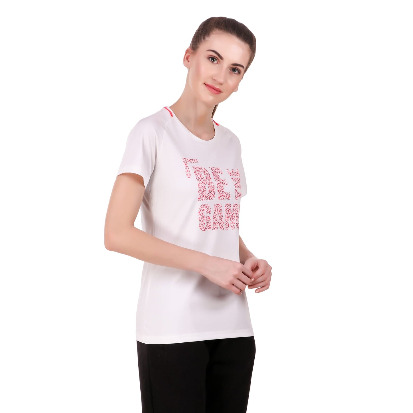 Alcis Women Printed White Tshirts