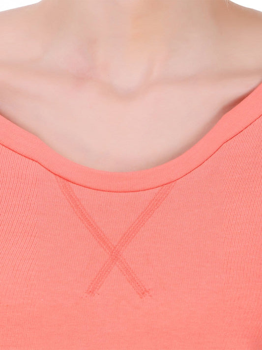 Alcis Women Solid Pink Tshirts