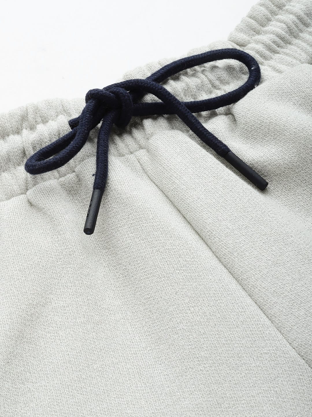 Alcis Women Cream-coloured Solid Fleece Track Pant