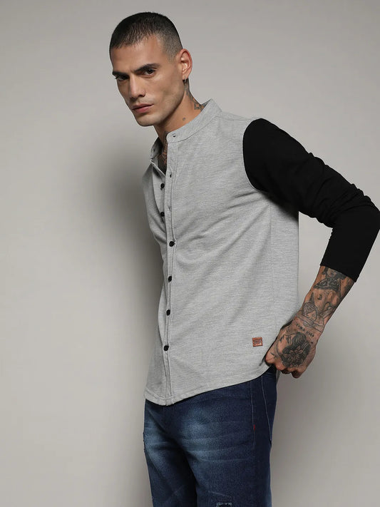 Contrast Sleeve Shirt