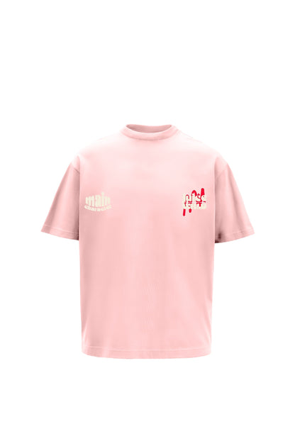 Wishing Well Printed Pink Oversized T-shirt Main Character