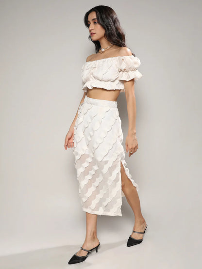 Self-Design Cropped Co-Ord Set
