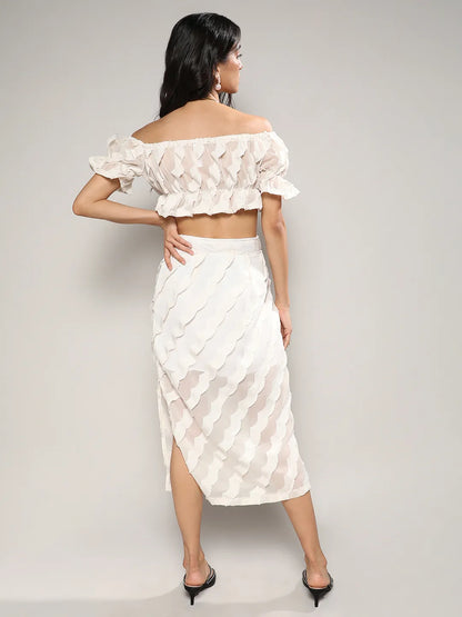 Self-Design Cropped Co-Ord Set