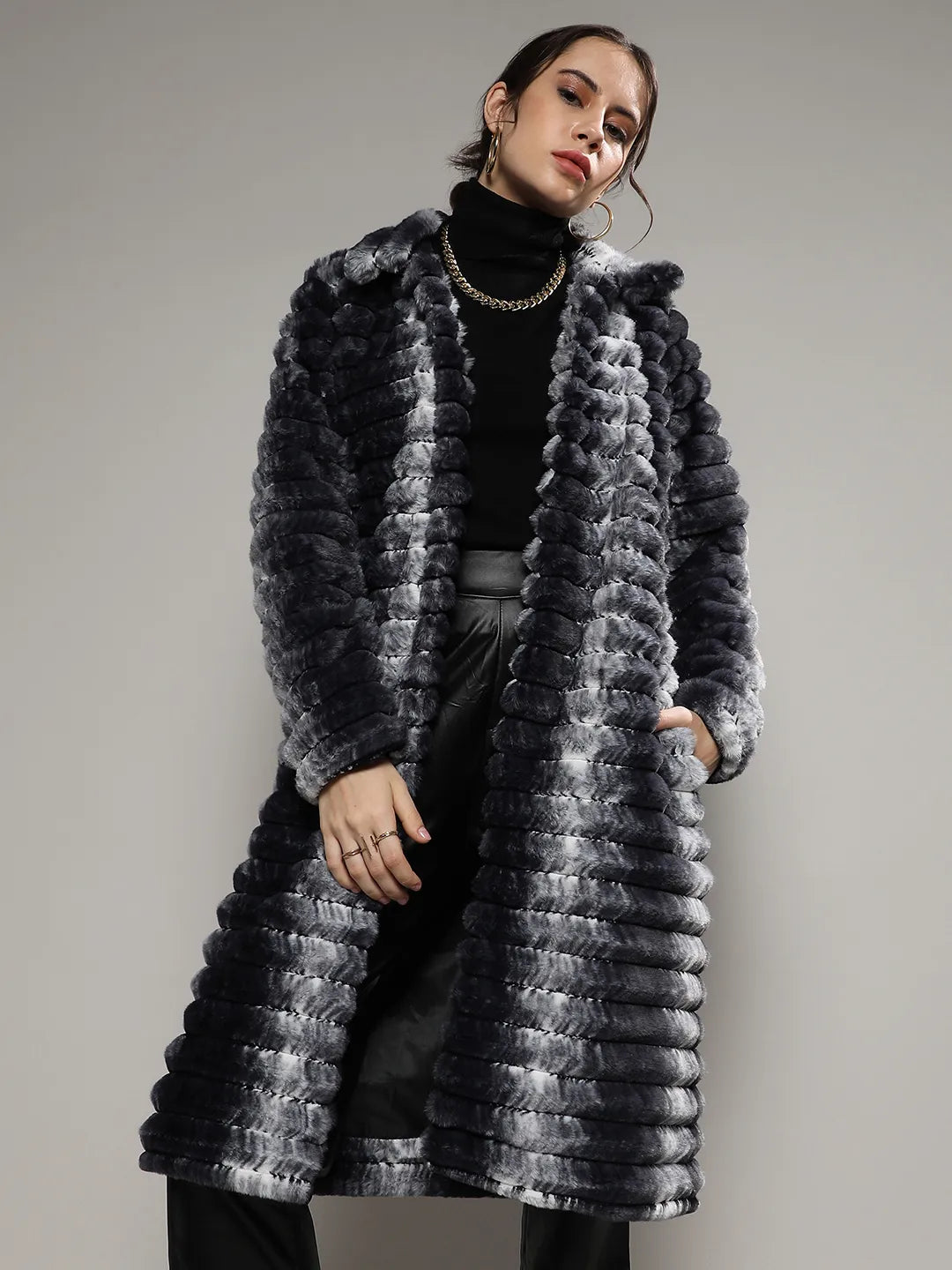 Ombre Ripple Long Coat