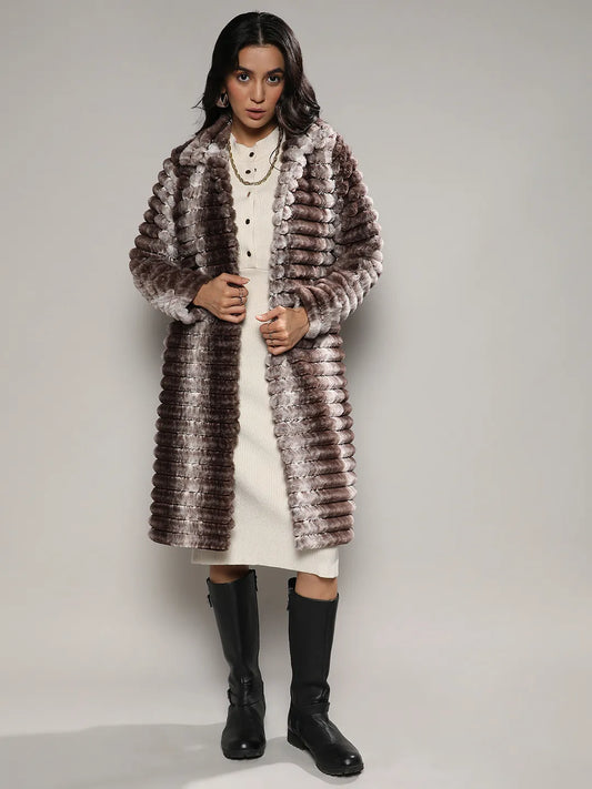 Ombre Ripple Long Coat