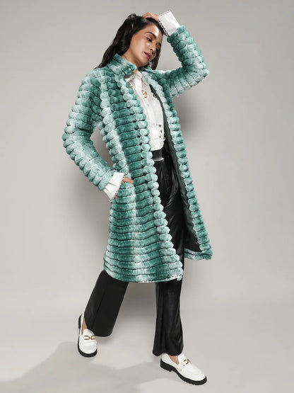 Ombre Ripple Long Coat