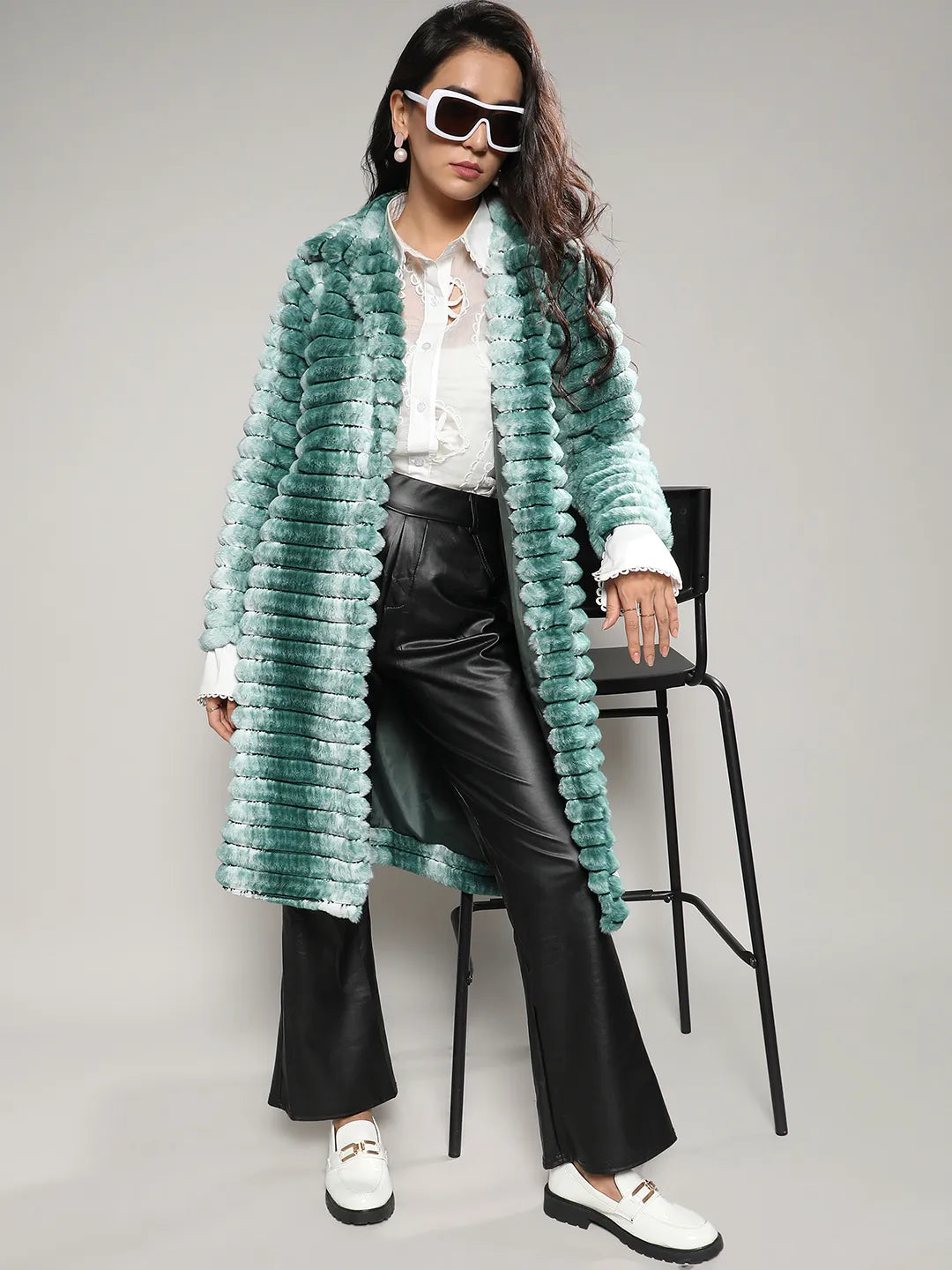 Ombre Ripple Long Coat