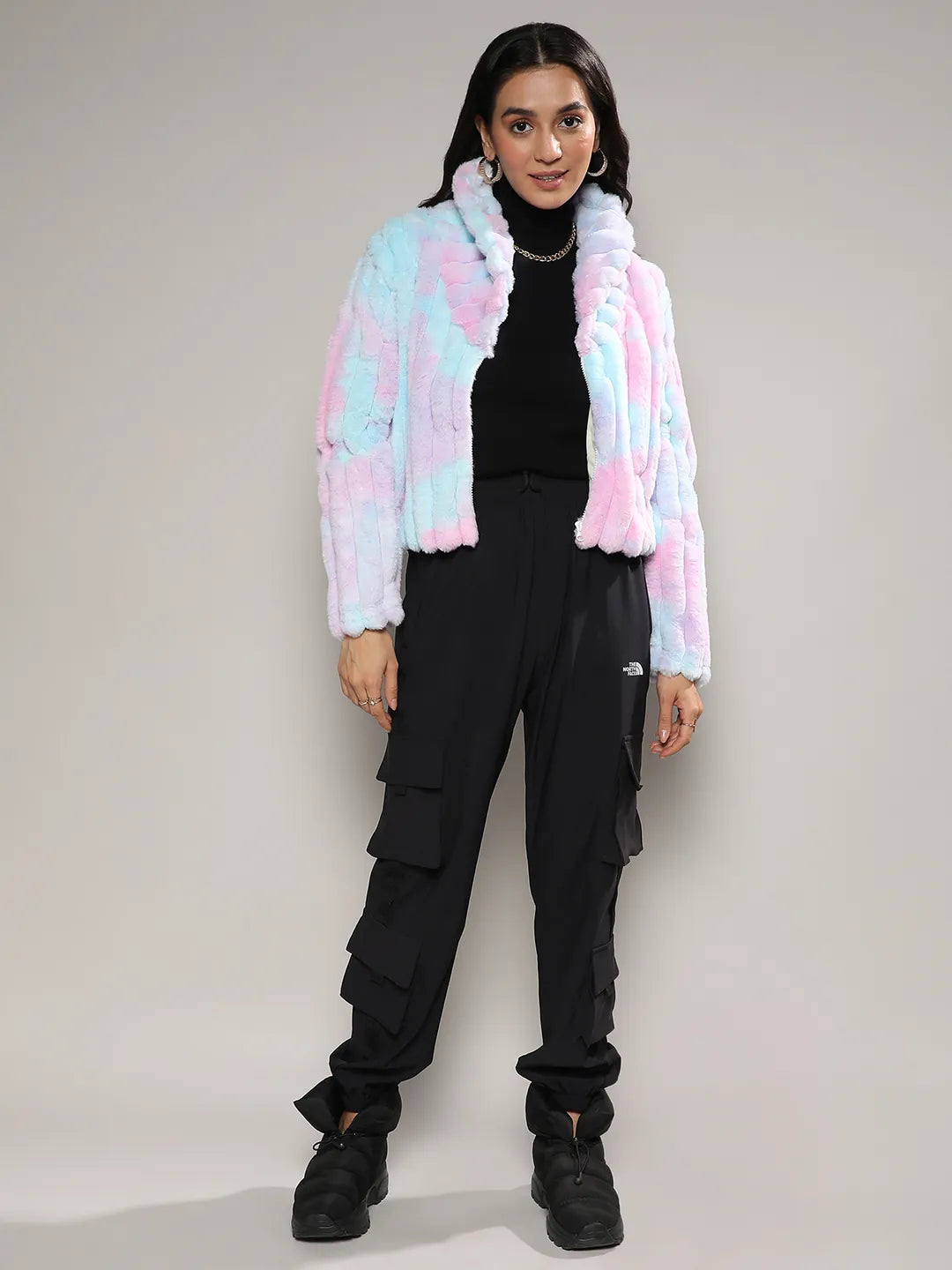 Bubblegum Ripple Faux Fur Jacket
