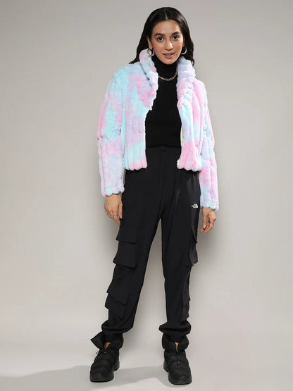 Bubblegum Ripple Faux Fur Jacket
