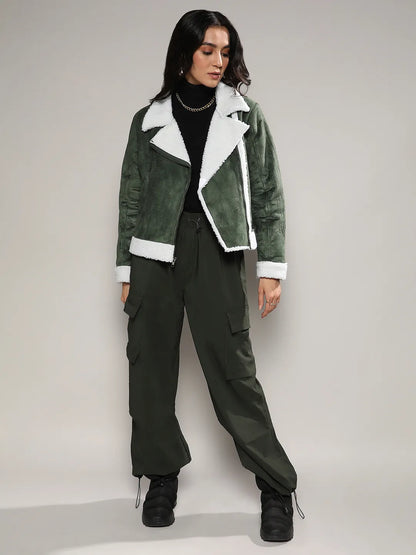 Fleece Lined Biker Jacket