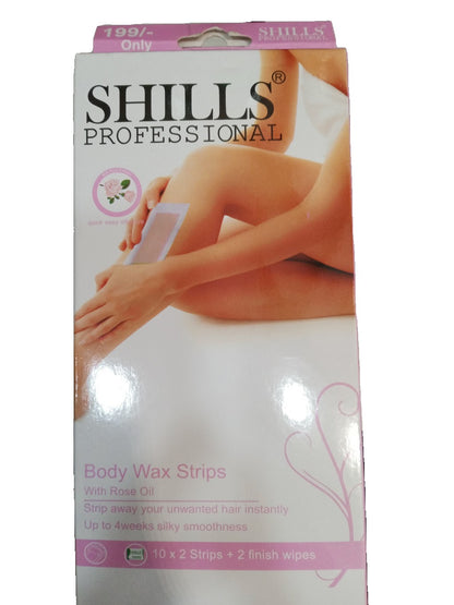 Shills Professional Body Wax Strips With Rose Oil 22 PIECE