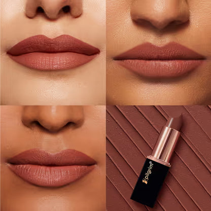 Pilgrim Matte Bullet Lipstick Intense Transferproof & Smudgeproof Caramel Guilt-02 Guilt-02 4.199999809265137 GRAM