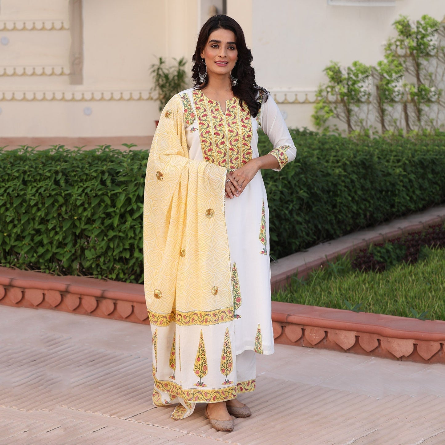 YELLOW MUGHAL SUIT