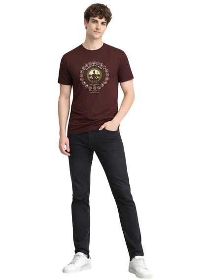 ADRO Yoga T-Shirt for Men | Mandala Printed Cotton Tshirt | Regular Fit Casual T-Shirts | Premium Summer Tshirts