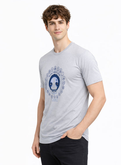 ADRO Yoga T-Shirt for Men | Mandala Printed Cotton Tshirt | Regular Fit Casual T-Shirts | Premium Summer Tshirts