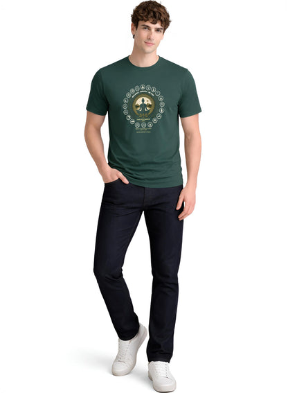 ADRO Yoga T-Shirt for Men | Mandala Printed Cotton Tshirt | Regular Fit Casual T-Shirts | Premium Summer Tshirts