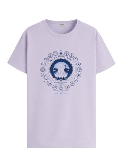 ADRO Yoga T-Shirt for Men | Mandala Printed Cotton Tshirt | Regular Fit Casual T-Shirts | Premium Summer Tshirts