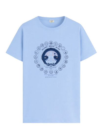 ADRO Yoga T-Shirt for Men | Mandala Printed Cotton Tshirt | Regular Fit Casual T-Shirts | Premium Summer Tshirts