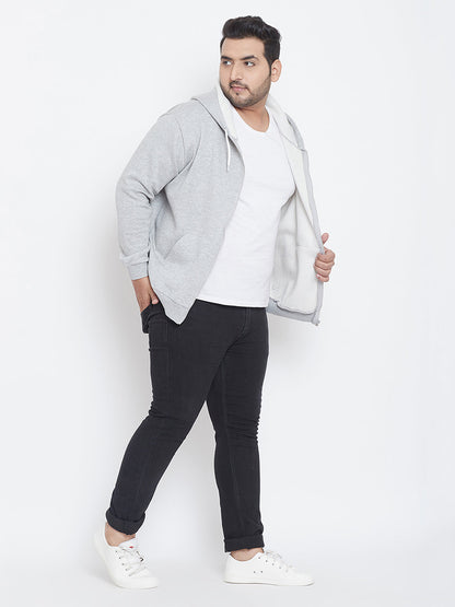 Solid Full Sleeve Hooded Casual Sweatshirt