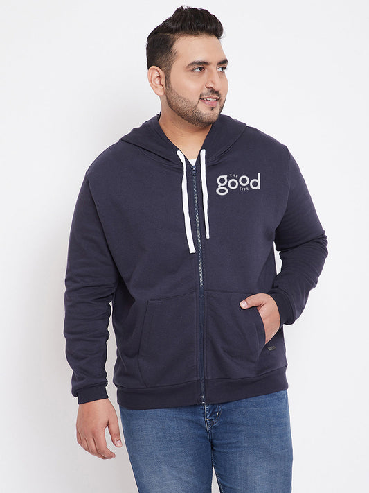 Solid Stylish Full Sleeve Hooded Casual Sweatshirt