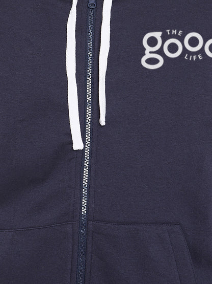 Solid Stylish Full Sleeve Hooded Casual Sweatshirt